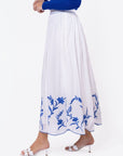 Raya Skirt (White/Blue) - Skirt - Yakira Bella