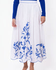 Raya Skirt (White/Blue) - Skirt - Yakira Bella