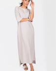 REESE DRESS SHORT SLEEVE 51" (STONE) - Dress - Yakira Bella