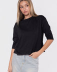 Remi Tee Plain (Black) - Top - Yakira Bella