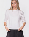 Remi Tee Plain (Powder White) - Top - Yakira Bella