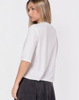 Remi Tee Plain (Powder White) - Top - Yakira Bella