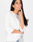 REMI TEE RIBBED (OFF WHITE) - Top - Yakira Bella