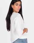 REMI TEE WAFFLE KNIT (WHITE) - Top - Yakira Bella