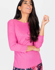 ROMI TEE 3/4 SLEEVE (PINK) - Top - Yakira Bella