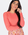 ROMI TOP LONG SLEEVE (CORAL) - Top - Yakira Bella