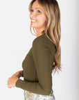 Romi top Long Sleeve (Olive) - Top - Yakira Bella