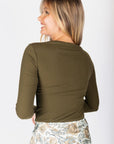Romi top Long Sleeve (Olive) - Top - Yakira Bella
