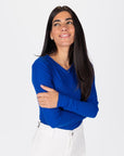 ROMI TOP LONG SLEEVE (ROYAL BLUE) - Top - Yakira Bella