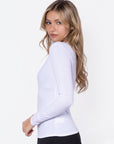 Romi Top Long Sleeve (White) - Top - Yakira Bella