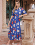 Rosalie Dress (Blue Flower) - Dress - Yakira Bella