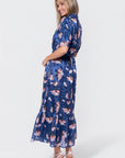 Rosalie Dress (Navy Pattern) - Dress - Yakira Bella