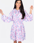 ROSALINA DRESS 36" (BLUE/PINK) - Dress - Yakira Bella