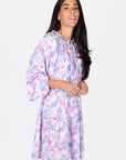 ROSALINA DRESS 36" (BLUE/PINK) - Dress - Yakira Bella