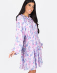 ROSALINA DRESS 36" (BLUE/PINK) - Dress - Yakira Bella
