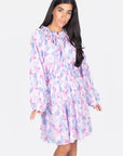 ROSALINA DRESS 36" (BLUE/PINK) - Dress - Yakira Bella