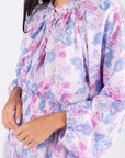 ROSALINA DRESS 36" (BLUE/PINK) - Dress - Yakira Bella