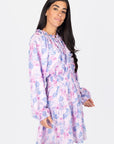 ROSALINA DRESS 36" (BLUE/PINK) - Dress - Yakira Bella