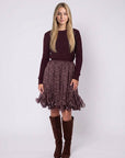 Sandy Skirt 23" (Burgundy Pattern) - Skirt - Yakira Bella