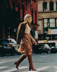 Sara Skirt 23" (Brown Flower) - Skirt - Yakira Bella