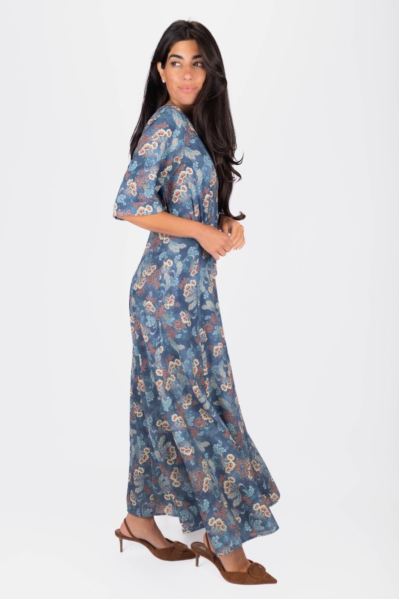 Shana Dress (Blue Pattern) - Dress - Yakira Bella