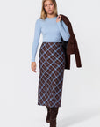 Elenia Skirt (Brown Plaid)