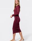 Lenny Dress (Burgundy)