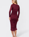 Lenny Dress (Burgundy)