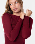 Regina Dress (Burgundy)