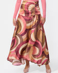 Aviana Skirt (Brown Pattern)