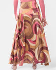 Aviana Skirt (Brown Pattern)