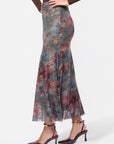 Natalia Skirt (Teal Ground)