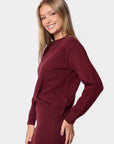 Sari Top (Burgundy)