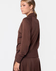 Mina Zip Up Jacket (Dark Brown)