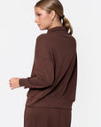 Mina Half Zip Top (Dark Brown)