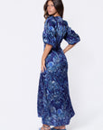 Patricia Dress (Blue Pattern)