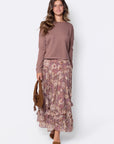 Kalina Skirt (Brown Pattern)