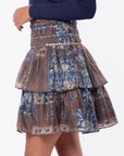 Zena Skirt 20" (Brown Blue)