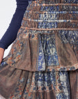 Zena Skirt 20" (Brown Blue)