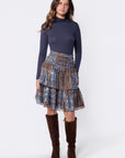 Zena Skirt 23" (Brown Blue)
