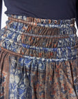 Zena Skirt 23" (Brown Blue)