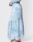 Siena Skirt (Aqua Blue Flower) - Skirt - Yakira Bella