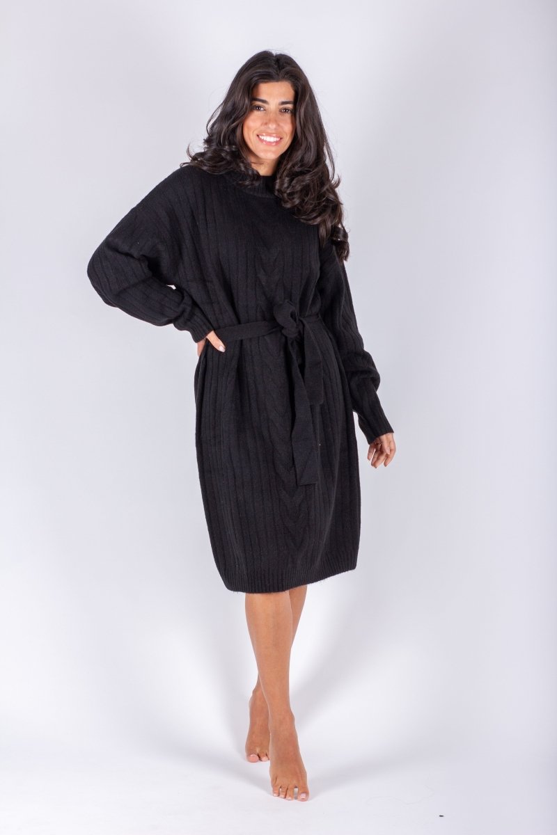 SIMONE DRESS 38" (BLACK) - Dress - Yakira Bella