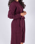 SIMONE DRESS 38" (BURGUNDY) - Dress - Yakira Bella