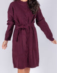 SIMONE DRESS 38" (BURGUNDY) - Dress - Yakira Bella