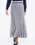 Sophia Skirt (White/Navy) - Skirt - Yakira Bella