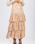 Suri Skirt (Beige/Multi) - Skirt - Yakira Bella