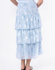 Suri Skirt (Blue Flower) - Skirt - Yakira Bella