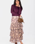 Suri Skirt (Plum Multi) - Skirt - Yakira Bella