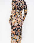SYDNEY DRESS (BLACK FLOWER) - Dress - Yakira Bella